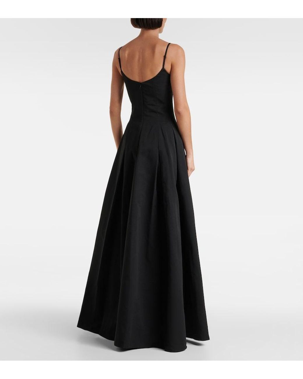 Staud Black Joy Cotton-Blend Gown