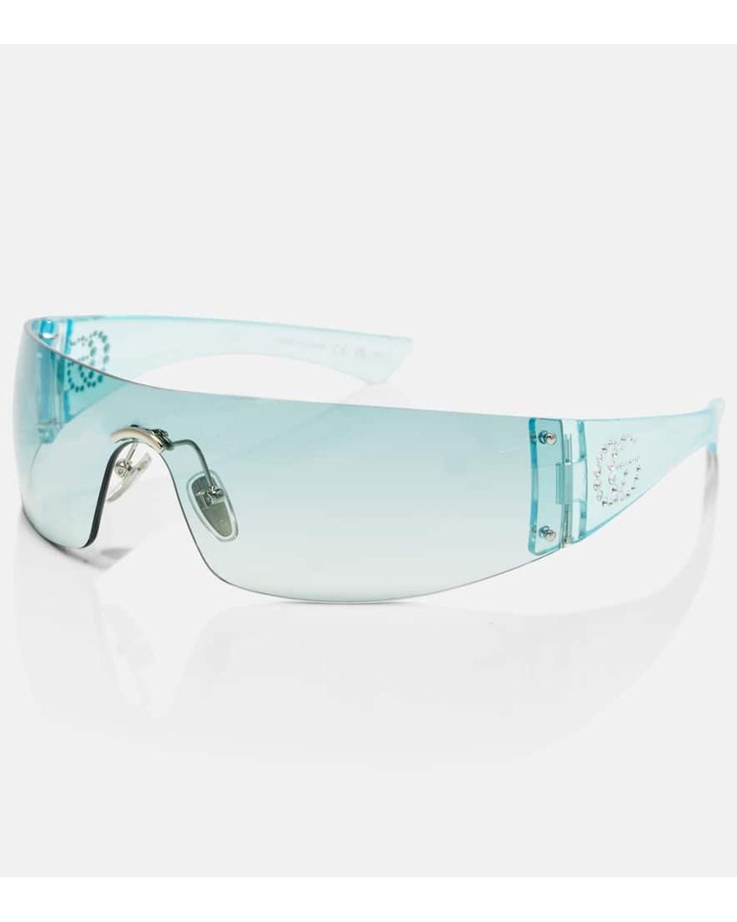 Gucci Blue Leonie Interlocking G Mask Sunglasses