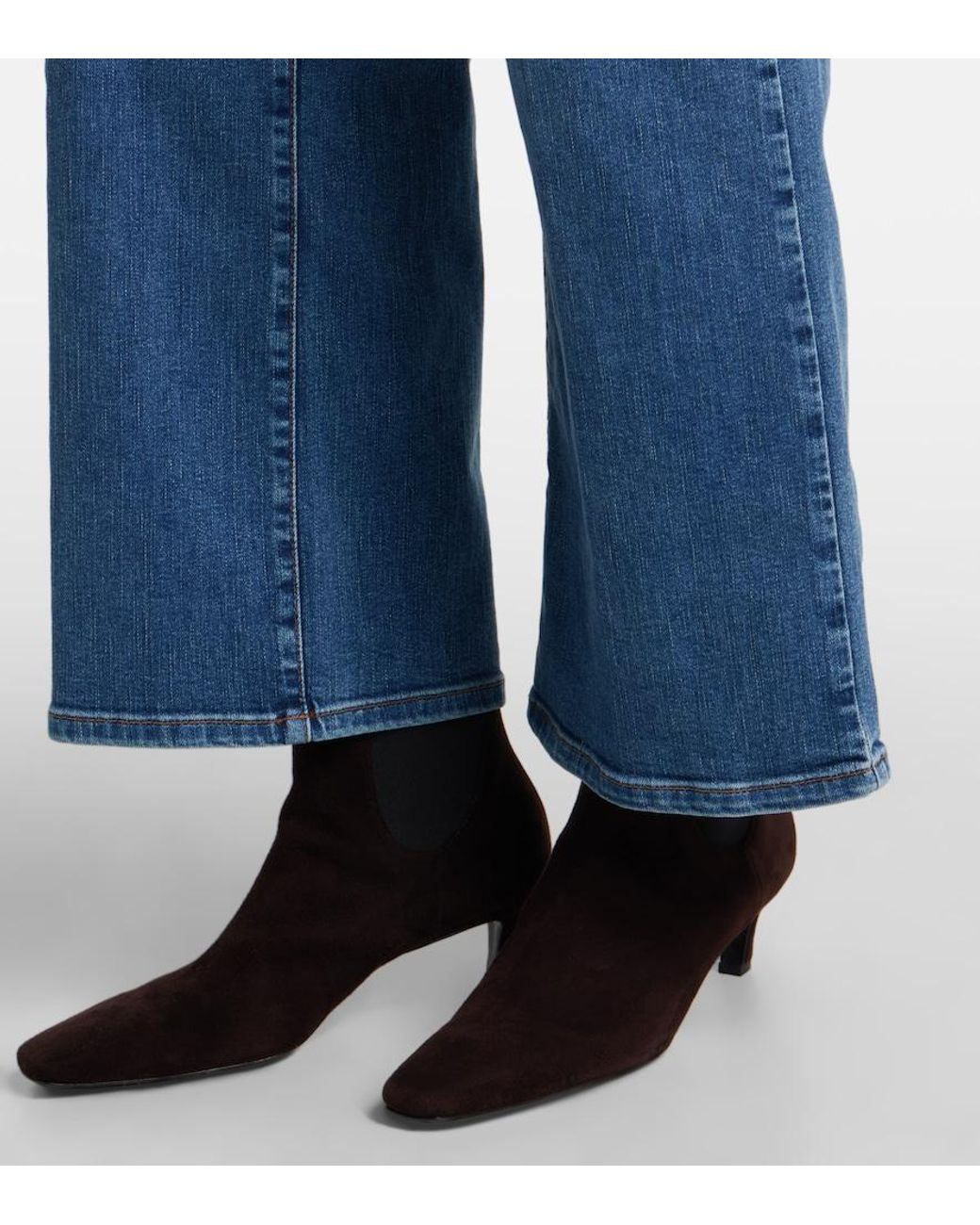 FRAME Blue Le Slim Palazzo Wide-Leg Jeans
