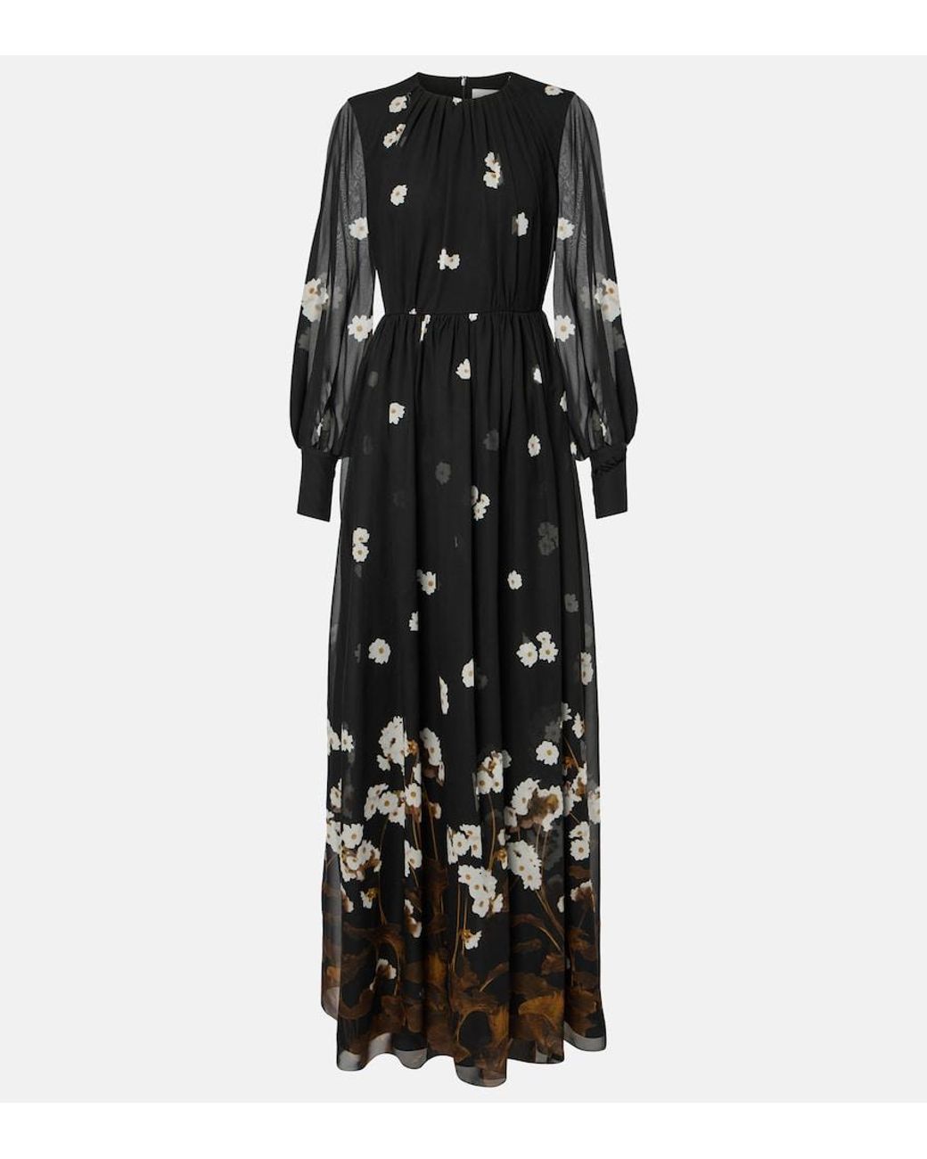 Erdem Black Silk Gown