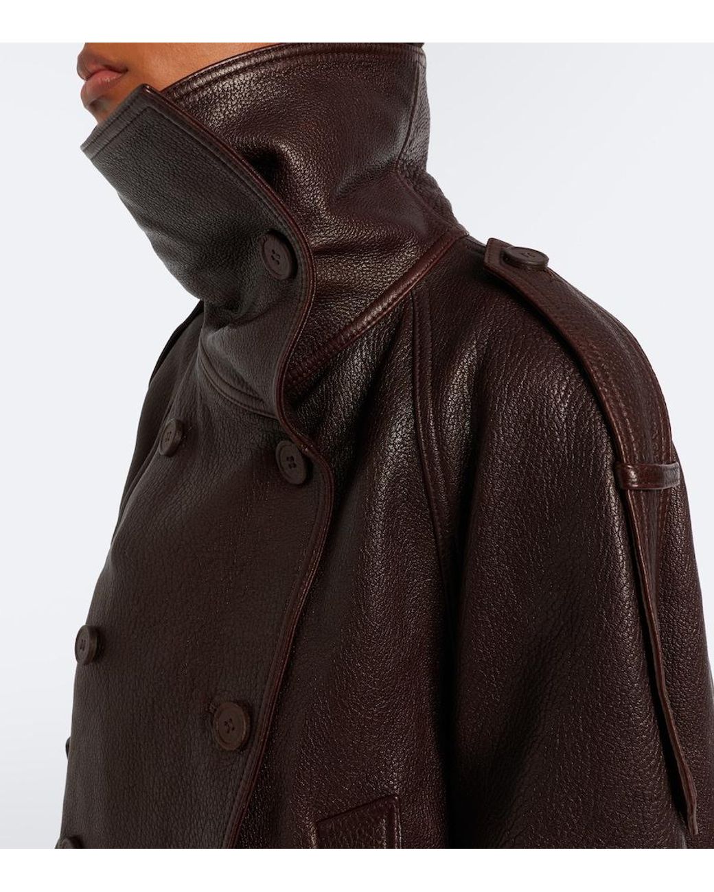 Acne Black Cropped Leather Jacket