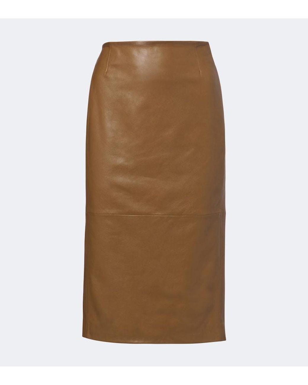 Dorothee Schumacher Brown Sleek Statement Leather Pencil Skirt