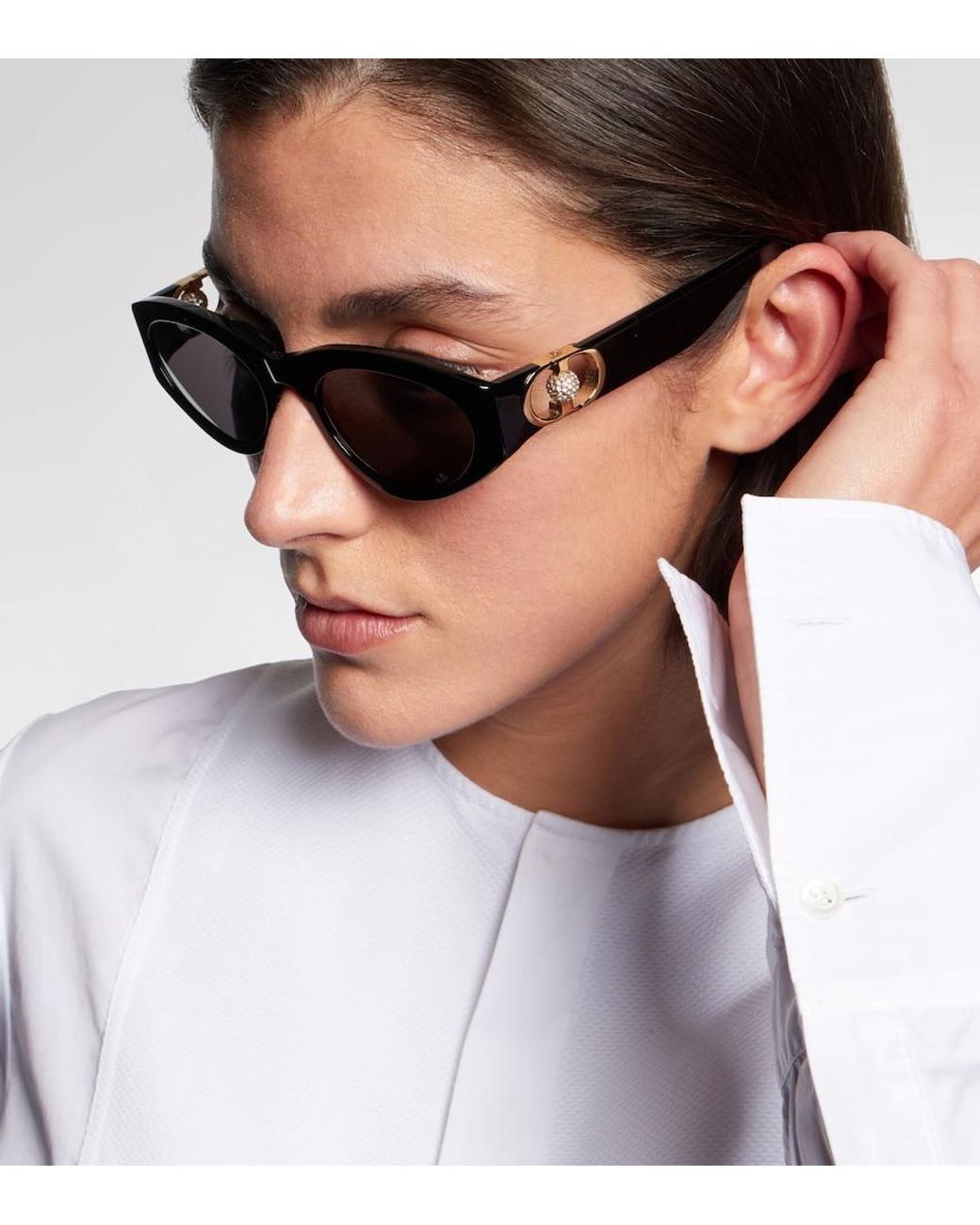 Dior Black 30Montaigne B7I Oval Sunglasses