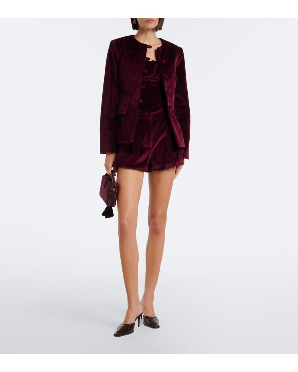Posse Purple Maria Cotton Velvet Jacket