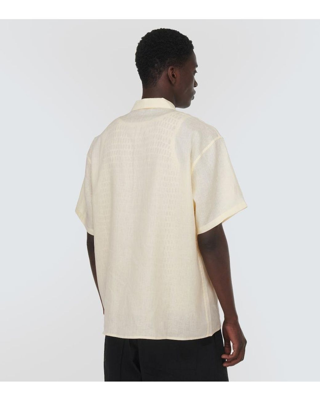 Commas Natural Oversized Linen Shirt for men