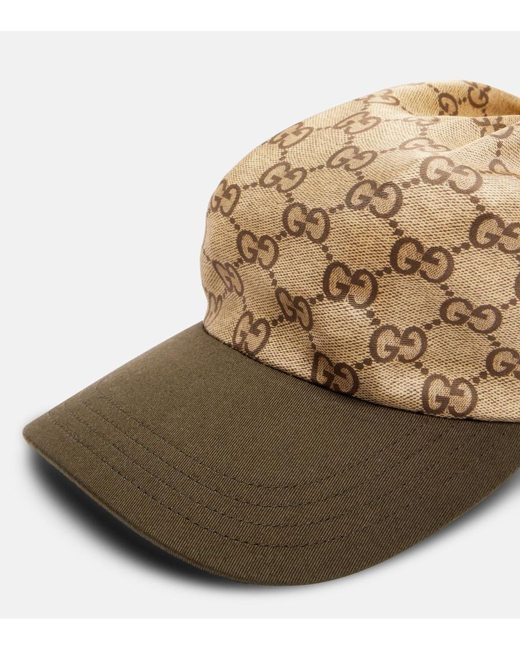 Gucci Gg Silk Twill Baseball Cap in Natural | Lyst