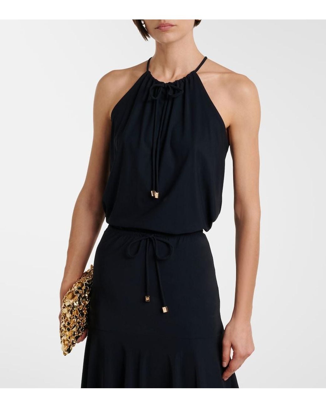 Dorothee Schumacher Blue Modern Flow Halterneck Top