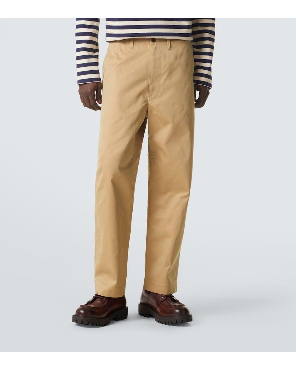 Junya Watanabe Natural Cotton-Blend Straight Pants for men