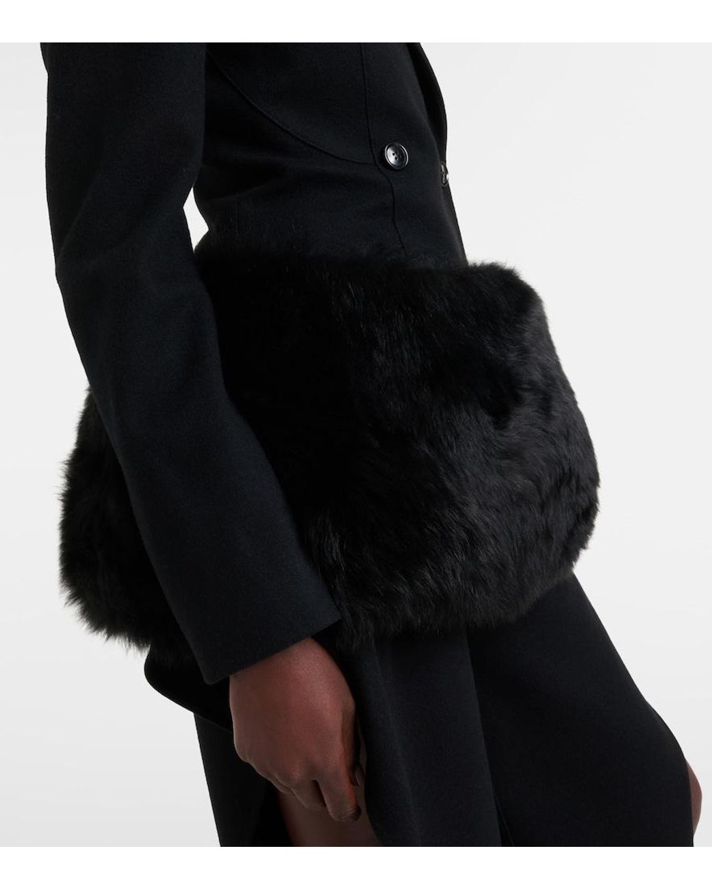 Alaïa Black Double-Breasted Wool Blazer