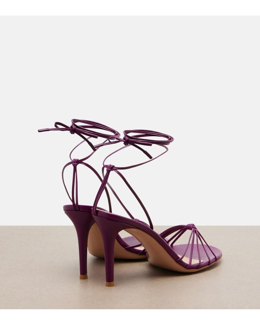 Gianvito Rossi Pink Gwyneth Leather Sandals
