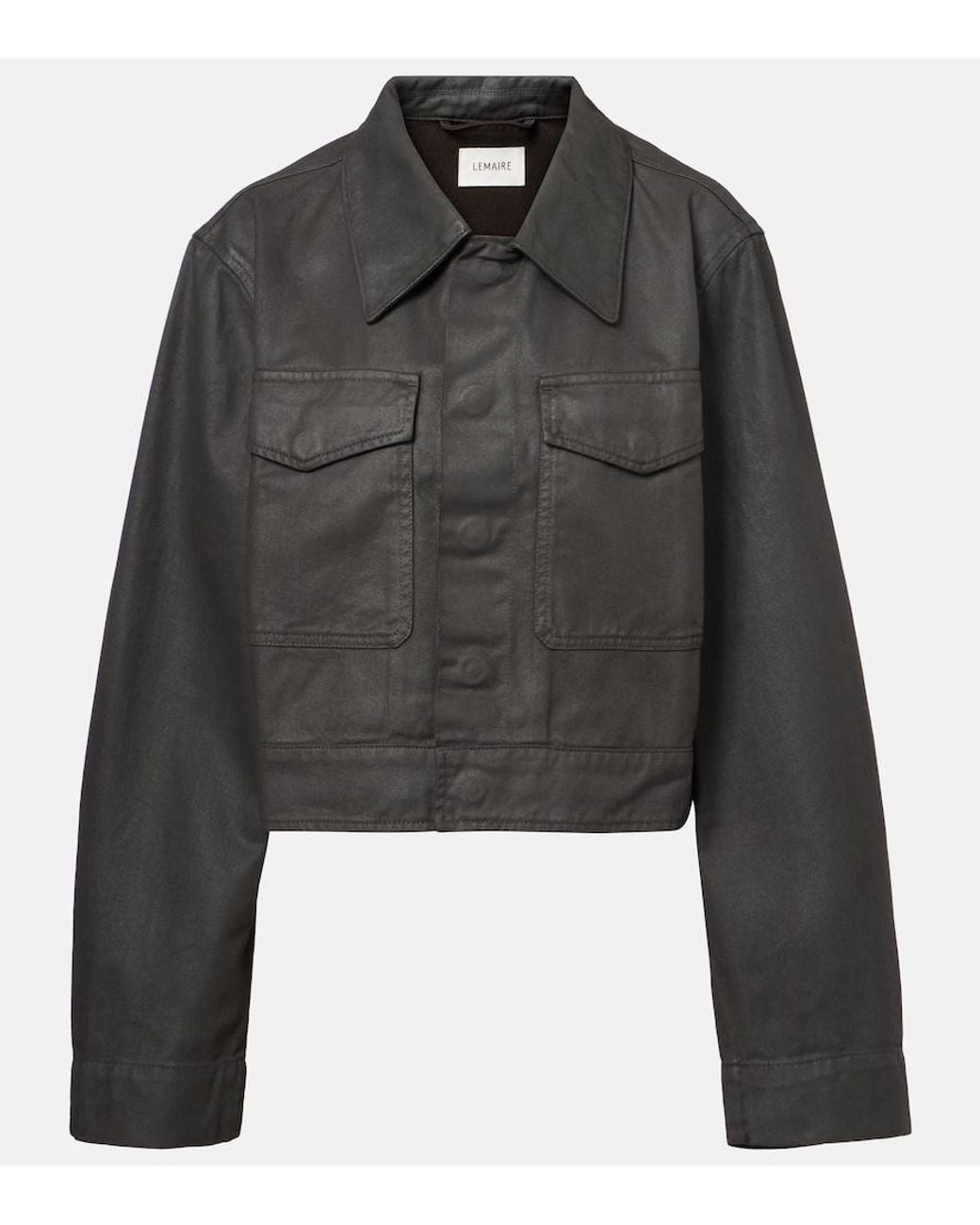 Lemaire Black Cropped Cotton Jacket