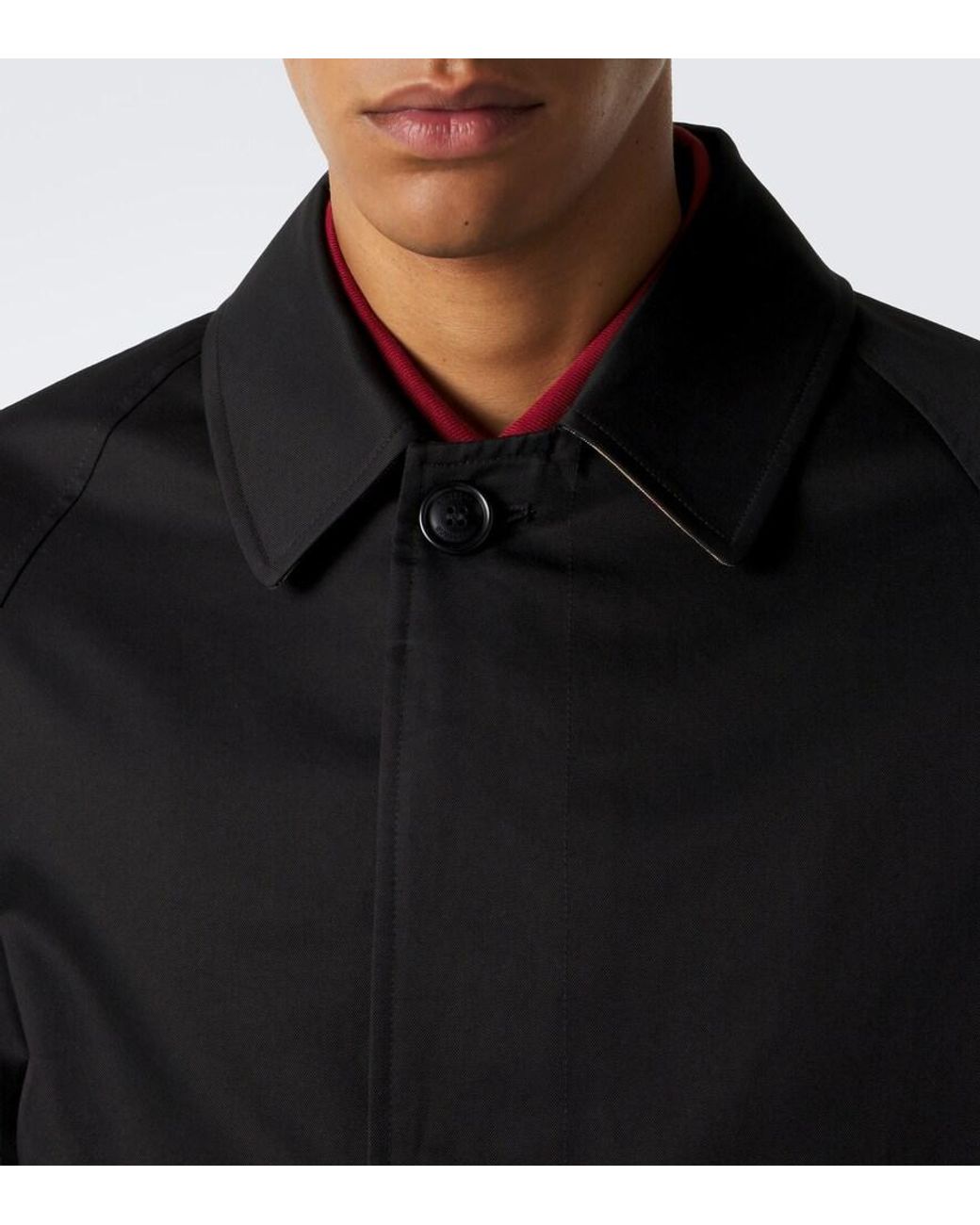 Burberry Black Cotton Jacket for men