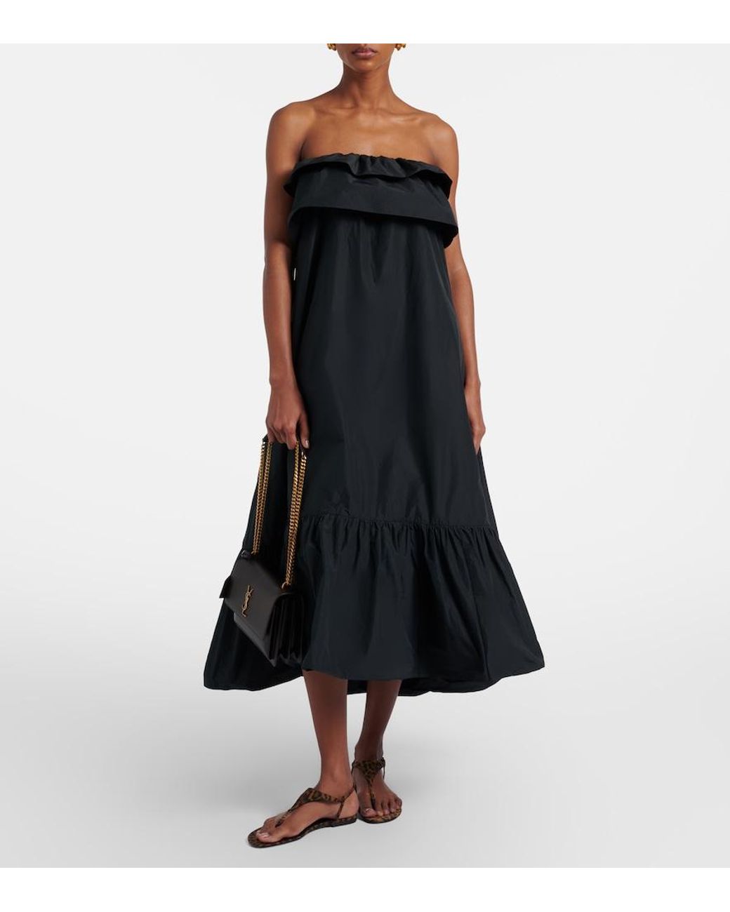 Saint Laurent Black Sunset Medium Leather Shoulder Bag