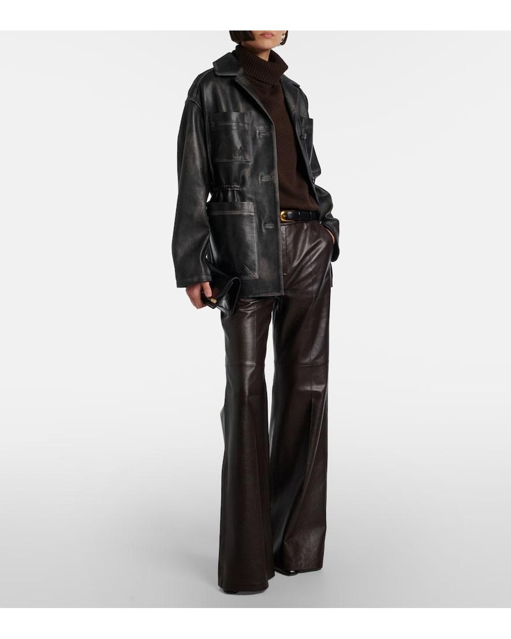 Dorothee Schumacher Black Sleek Statement Leather Jacket