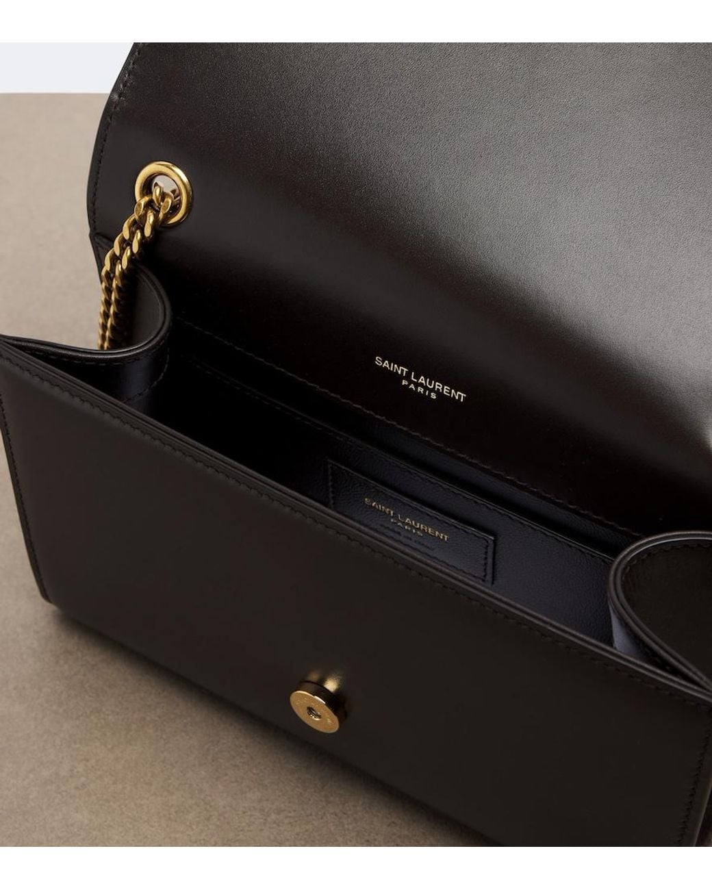 Saint Laurent Brown Kate Small Calf Hair Crossbody Bag