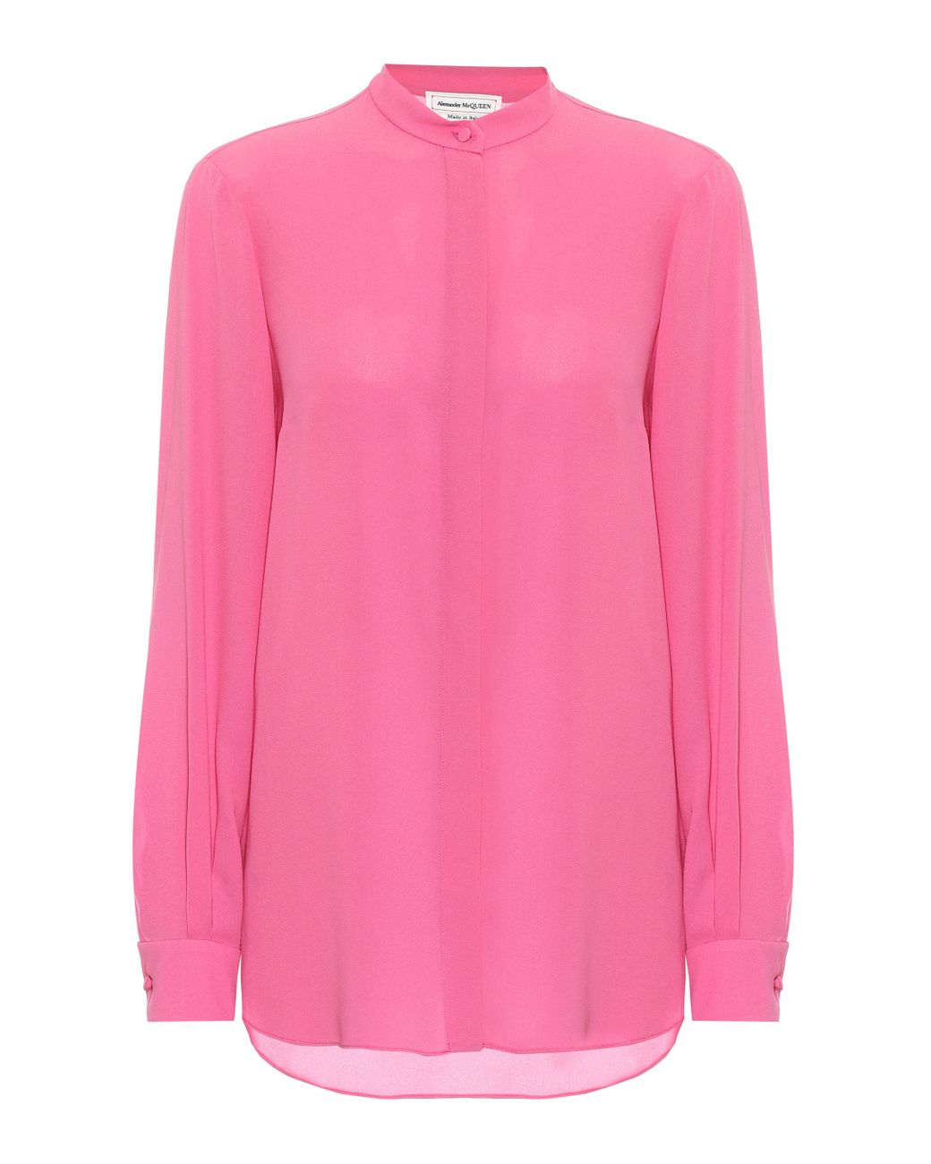 Alexander McQueen Silk Blouse in Pink - Lyst