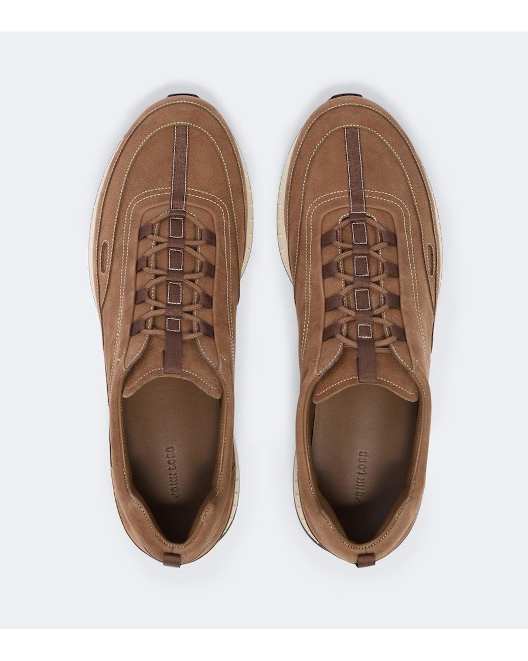 John Lobb Brown Leather Sneakers for men