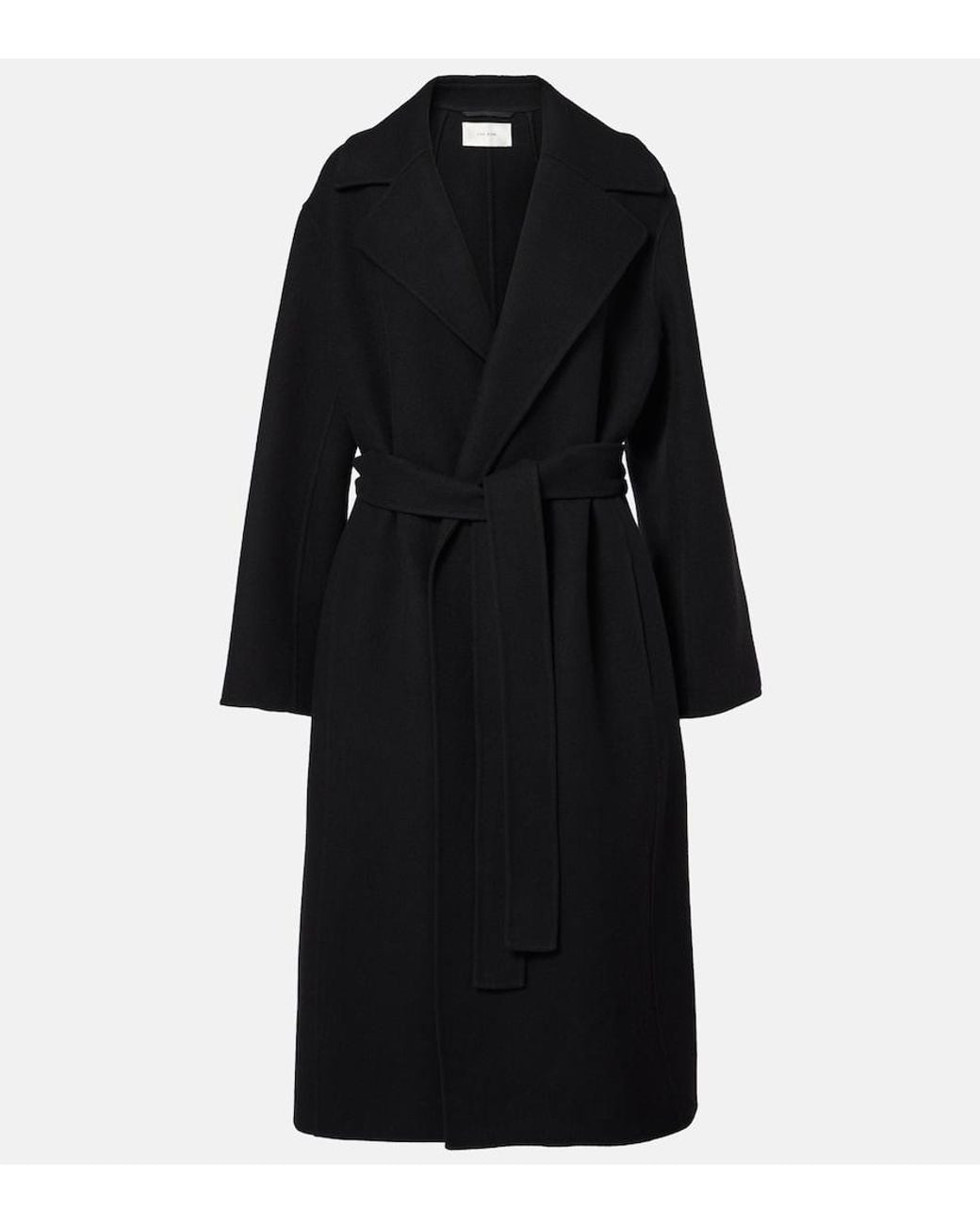 The Row Black Malika Wool-Blend Coat
