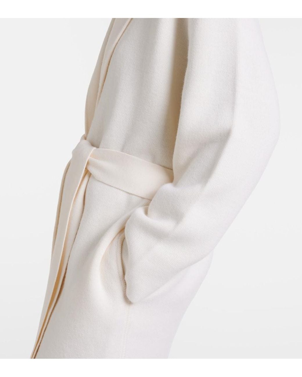 Totême  White Belted Wool Coat