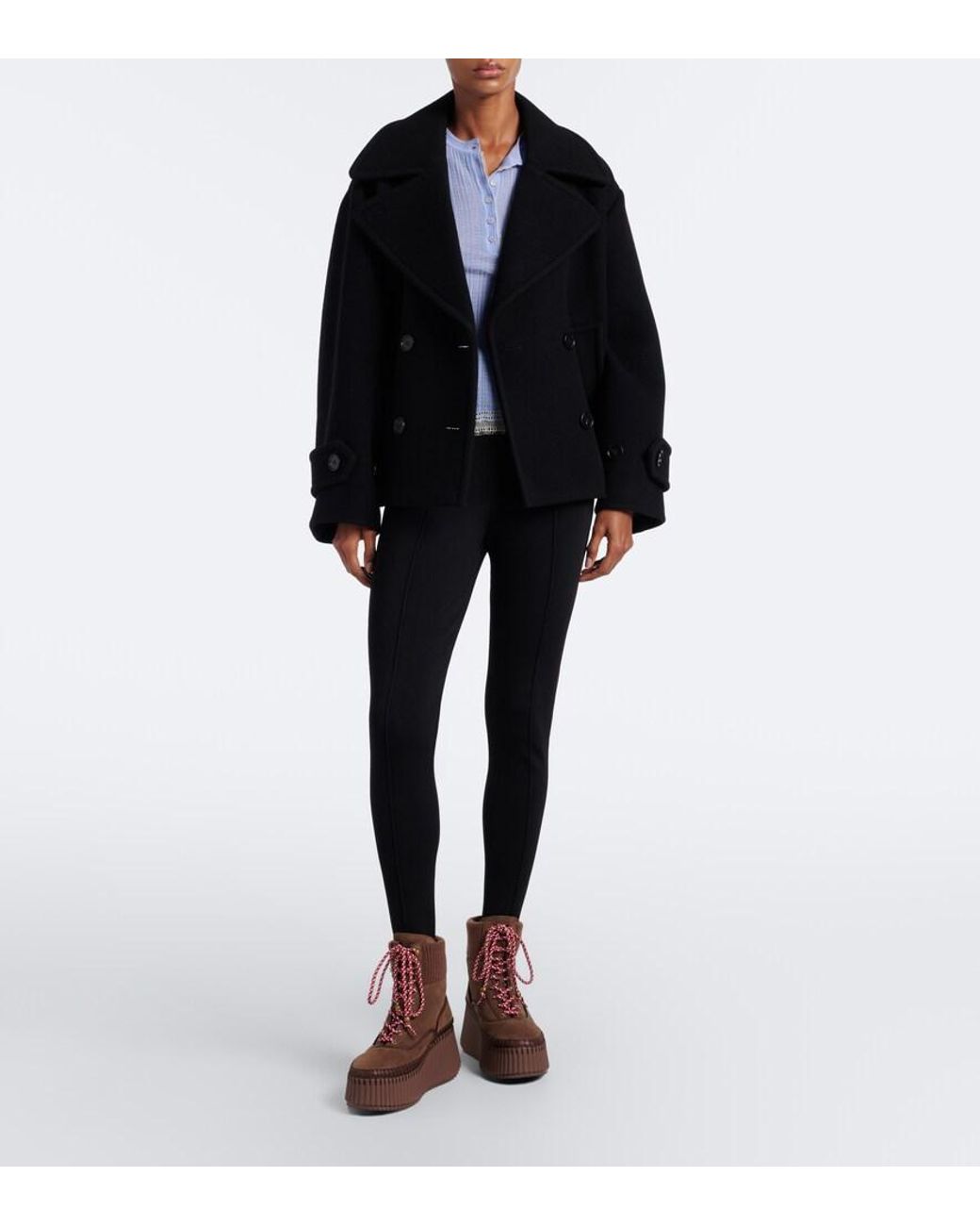 Chloé Brown Nama Suede Platform Lace-Up Boots