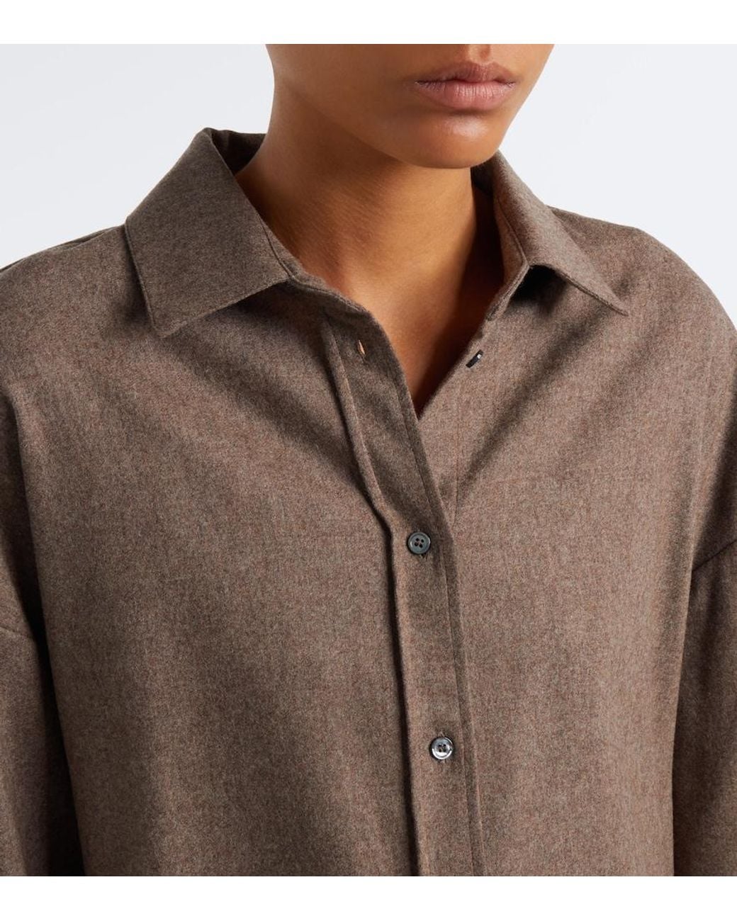 Max Mara Brown Wool Flannel Shirt