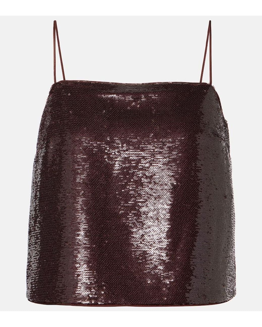 Roland Mouret Purple Sequined Top