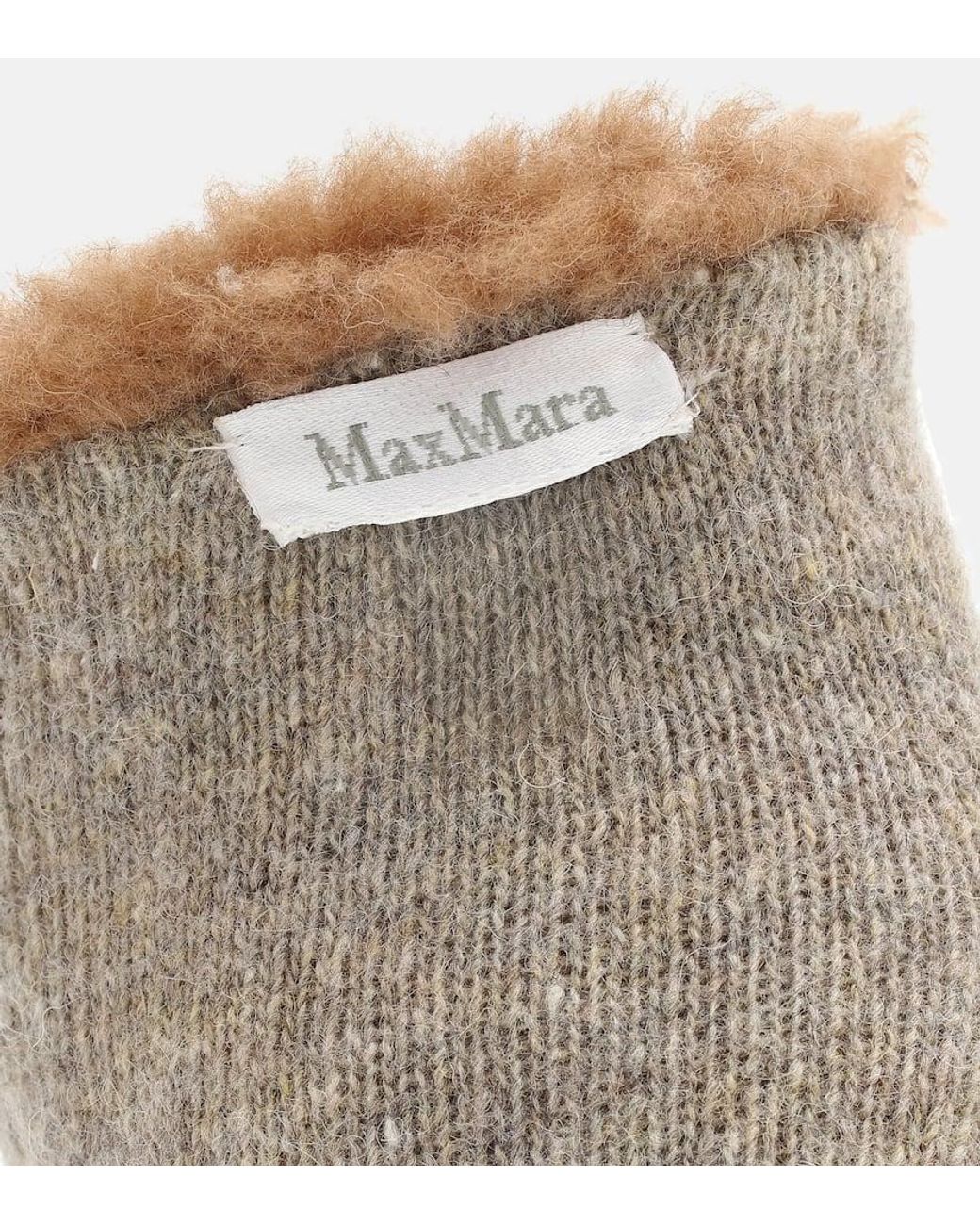 Max Mara Multicolor Ombrato Camel Hair And Silk Mittens