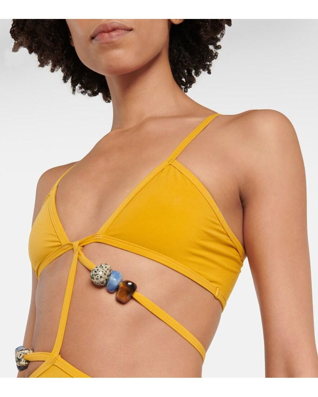 Christopher Esber Orange Verzierter Badeanzug