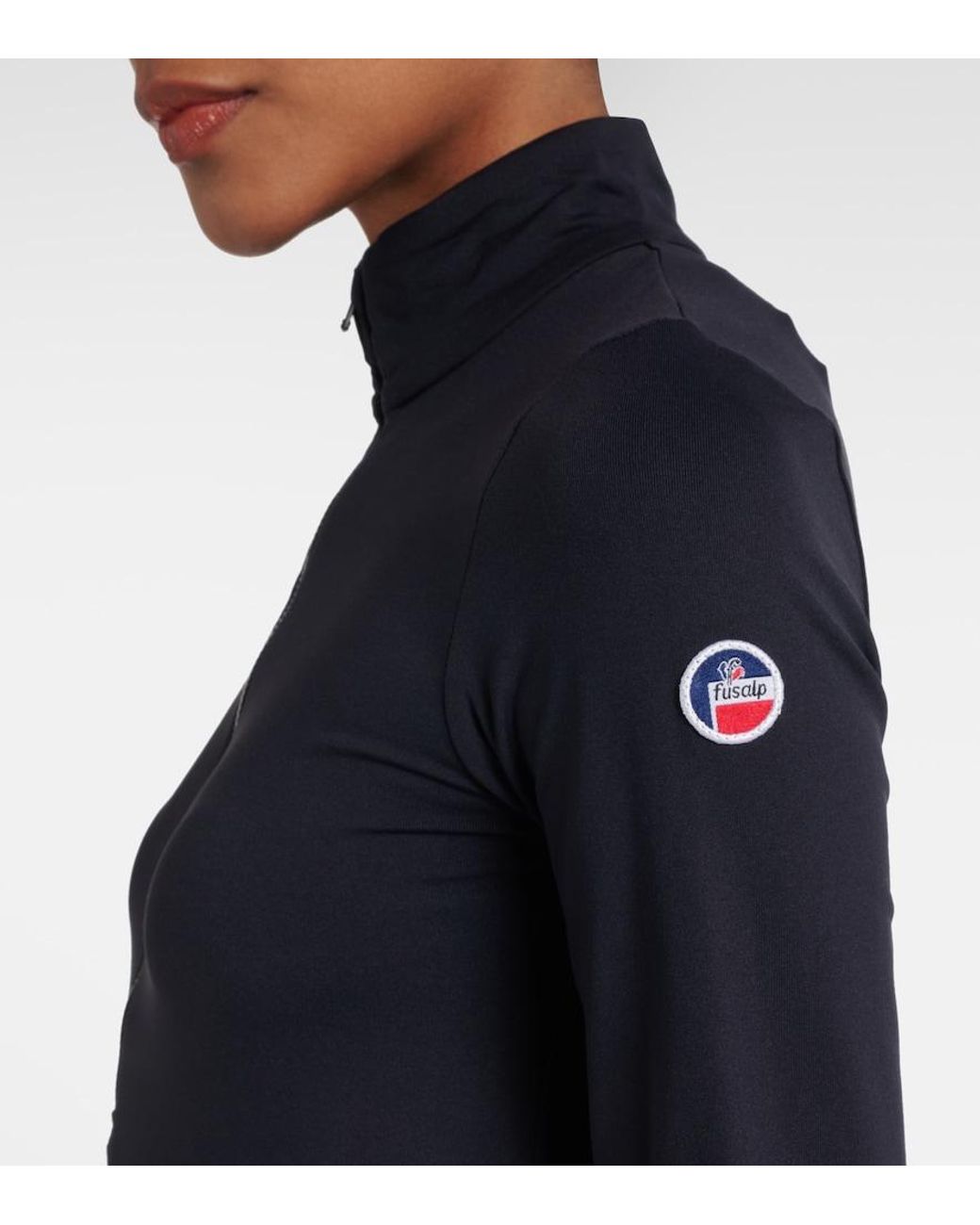 Fusalp Black Logo Half-zip Ski Top