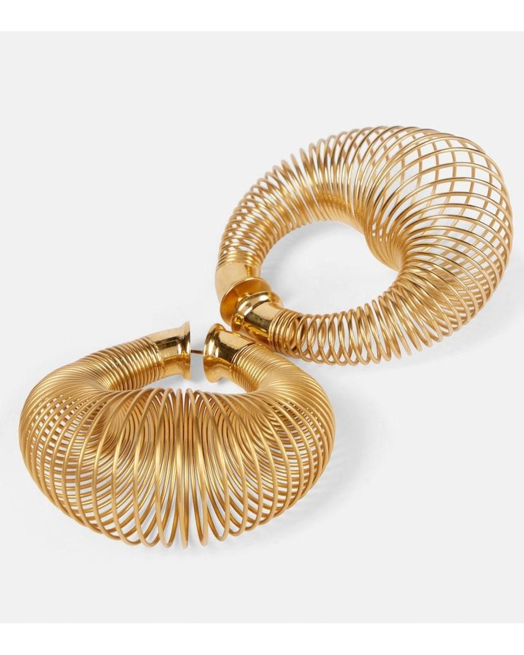 Alaïa Metallic Spiral Hoop Earrings