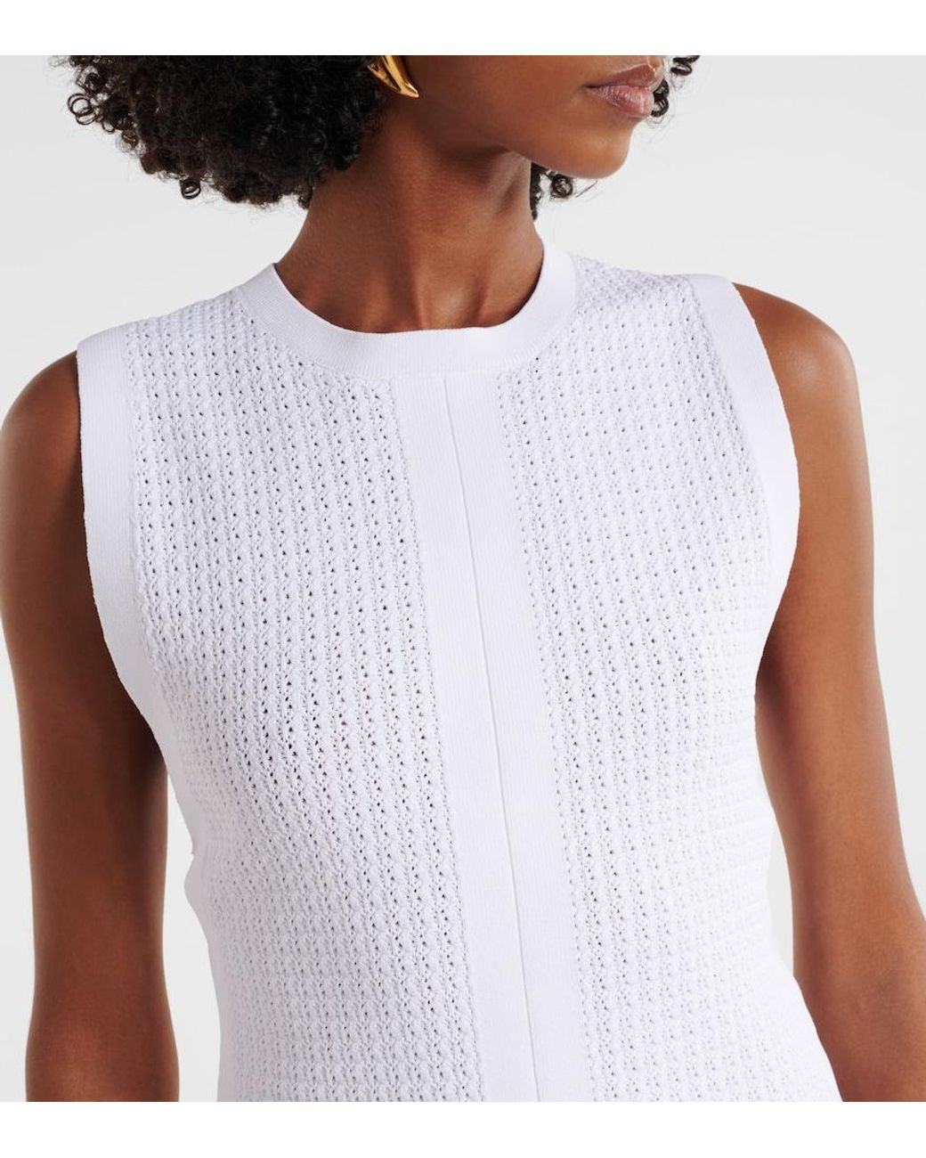 Tom Ford White Open-Knit Minidress