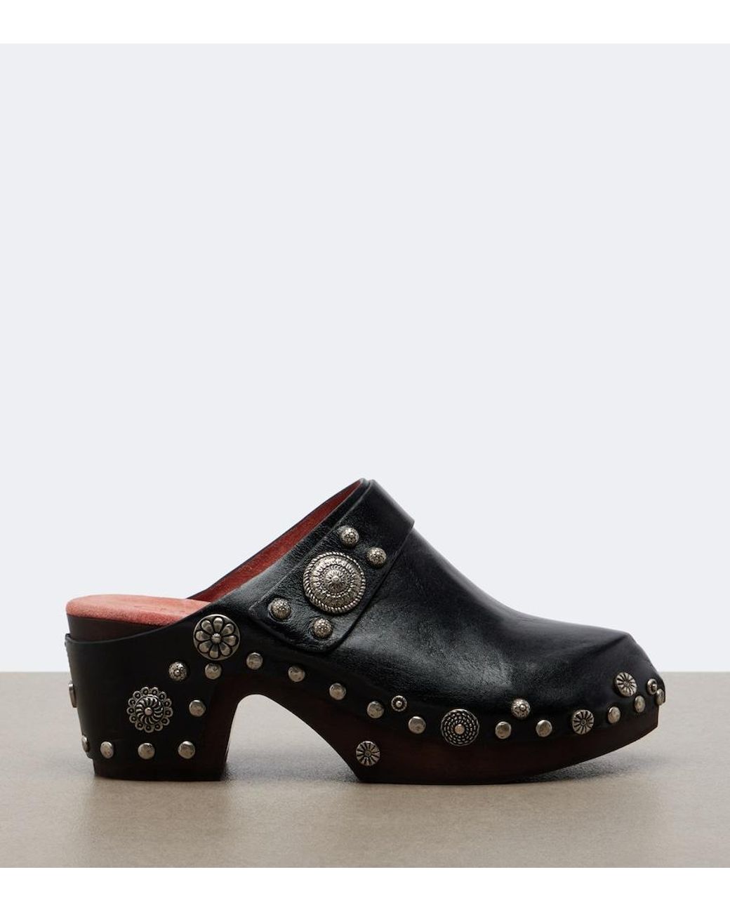 Chloé Black Talis Studded Leather Clogs