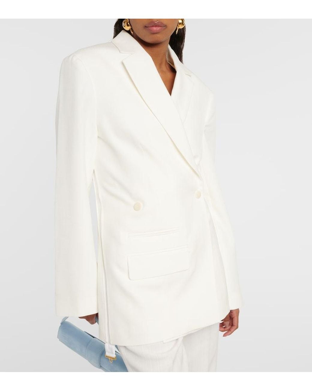 Jacquemus White La Veste Tibau Blazer Jacket
