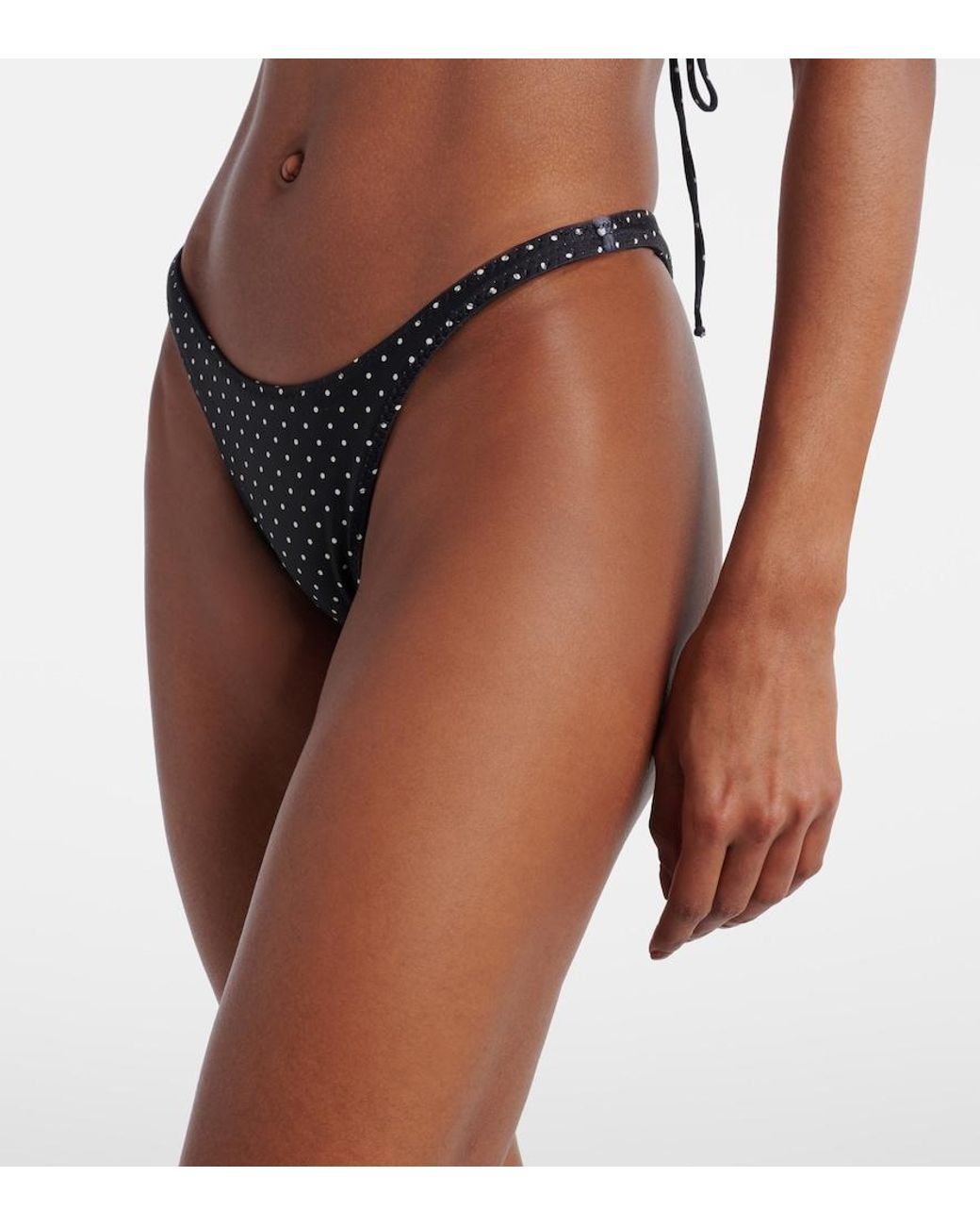 SAME Black 90's Polka-Dot Bikini Bottoms