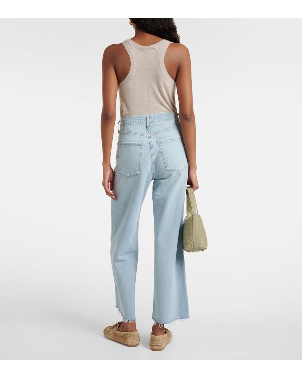 Agolde Blue Ren High-Rise Wide-Leg Jeans
