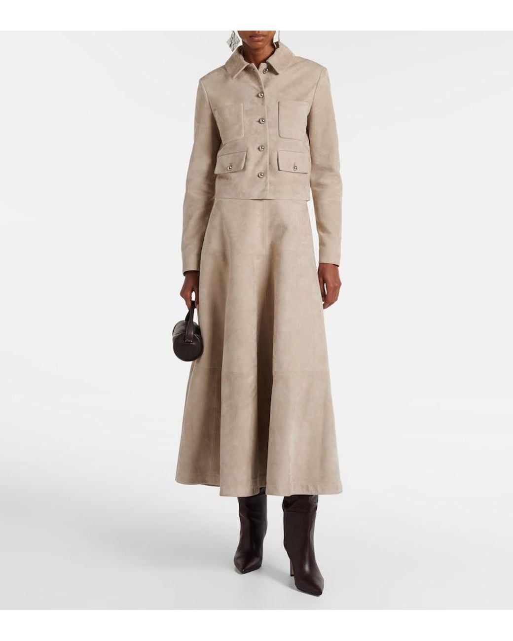 Altuzarra Natural Astley Suede Jacket