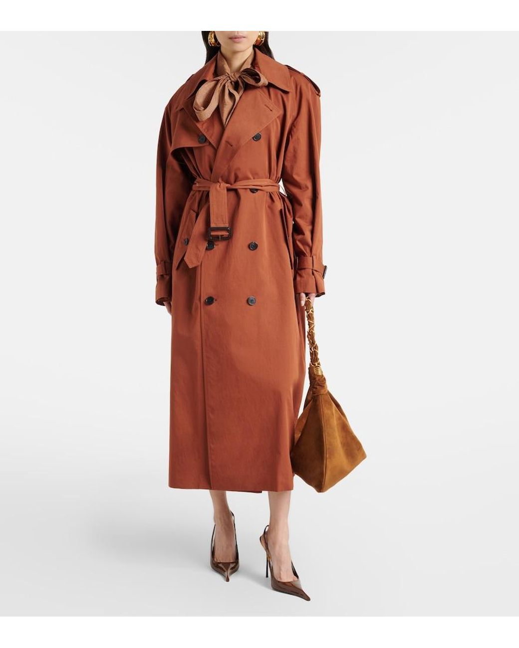Saint Laurent Brown Amalia Suede Shoulder Bag