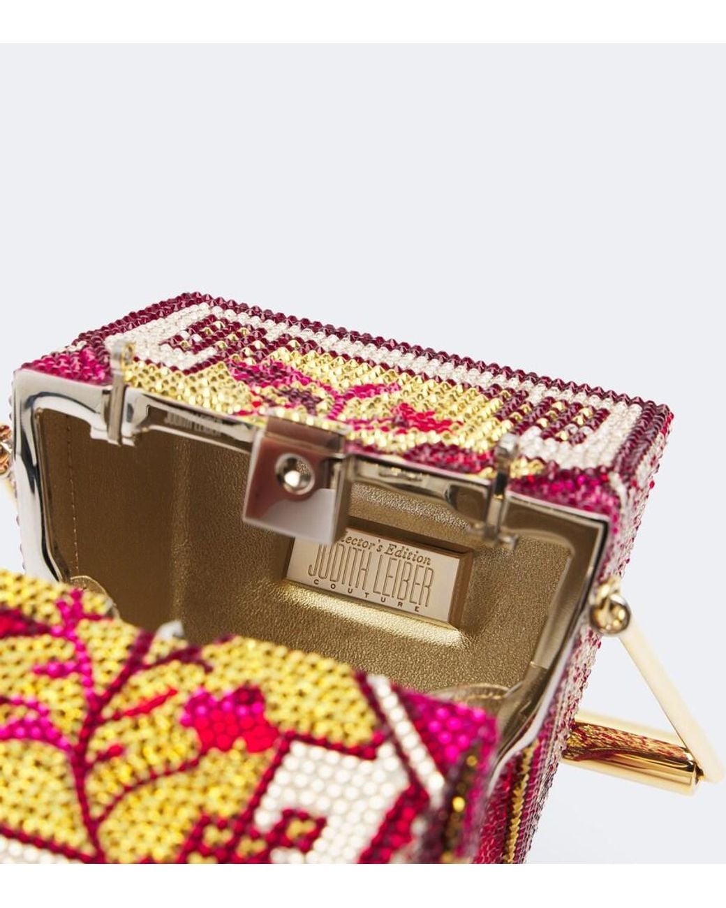 Judith Leiber Pink Take Out Box Embellished Clutch