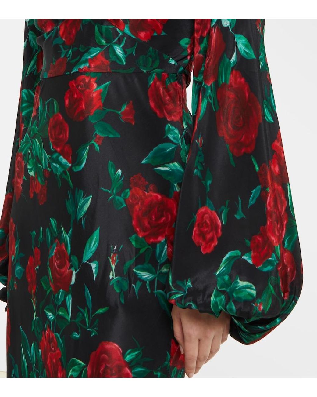 Alexandra Miro Black Eleanor Floral Maxi Dress