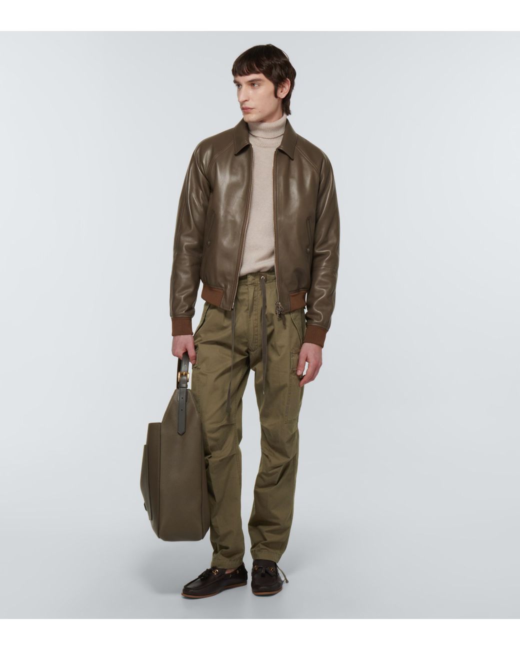 tom ford green leather jacket