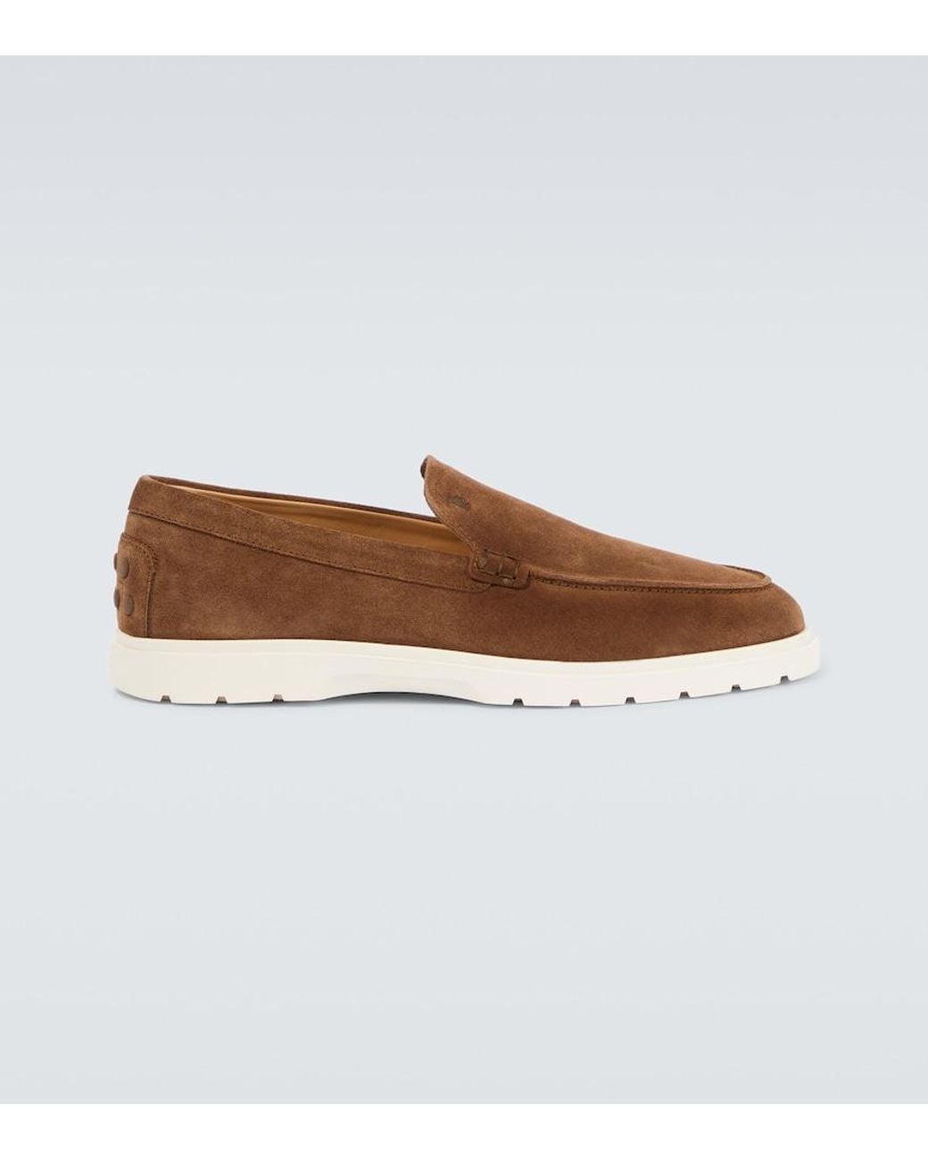 Tod's Brown Suede Loafers for men