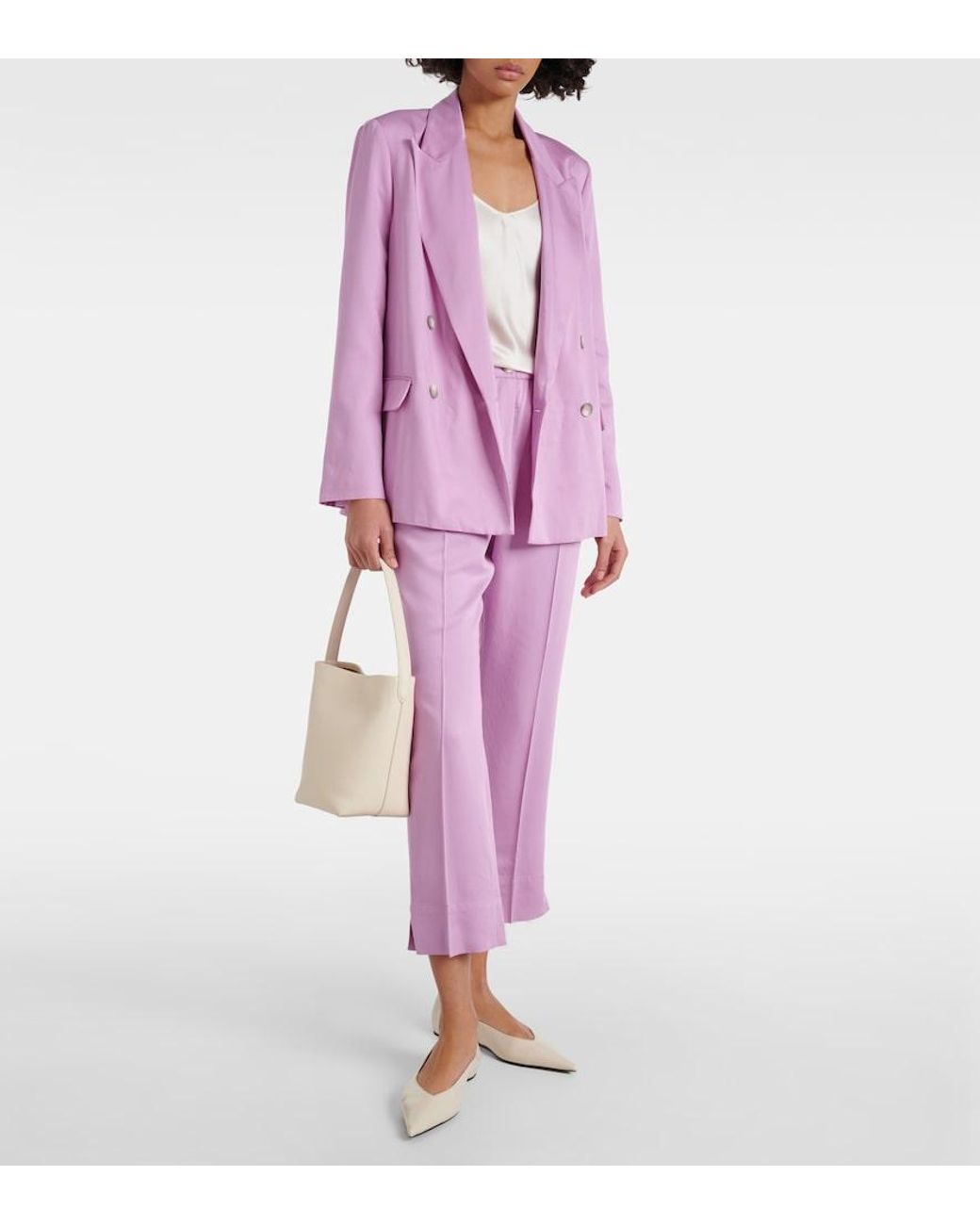Joseph Pink Jaden Double-Breasted Blazer