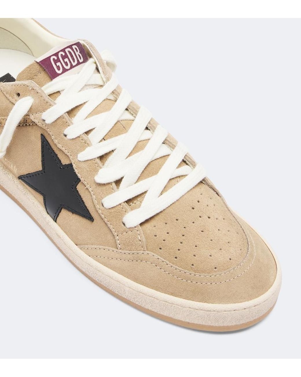 Golden Goose Deluxe Brand Natural Ball Star Suede Sneakers
