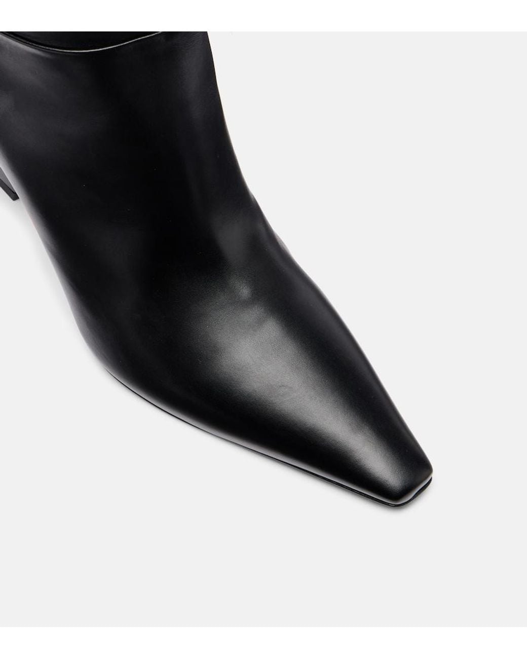 Versace Black 85 Leather Knee-High Boots