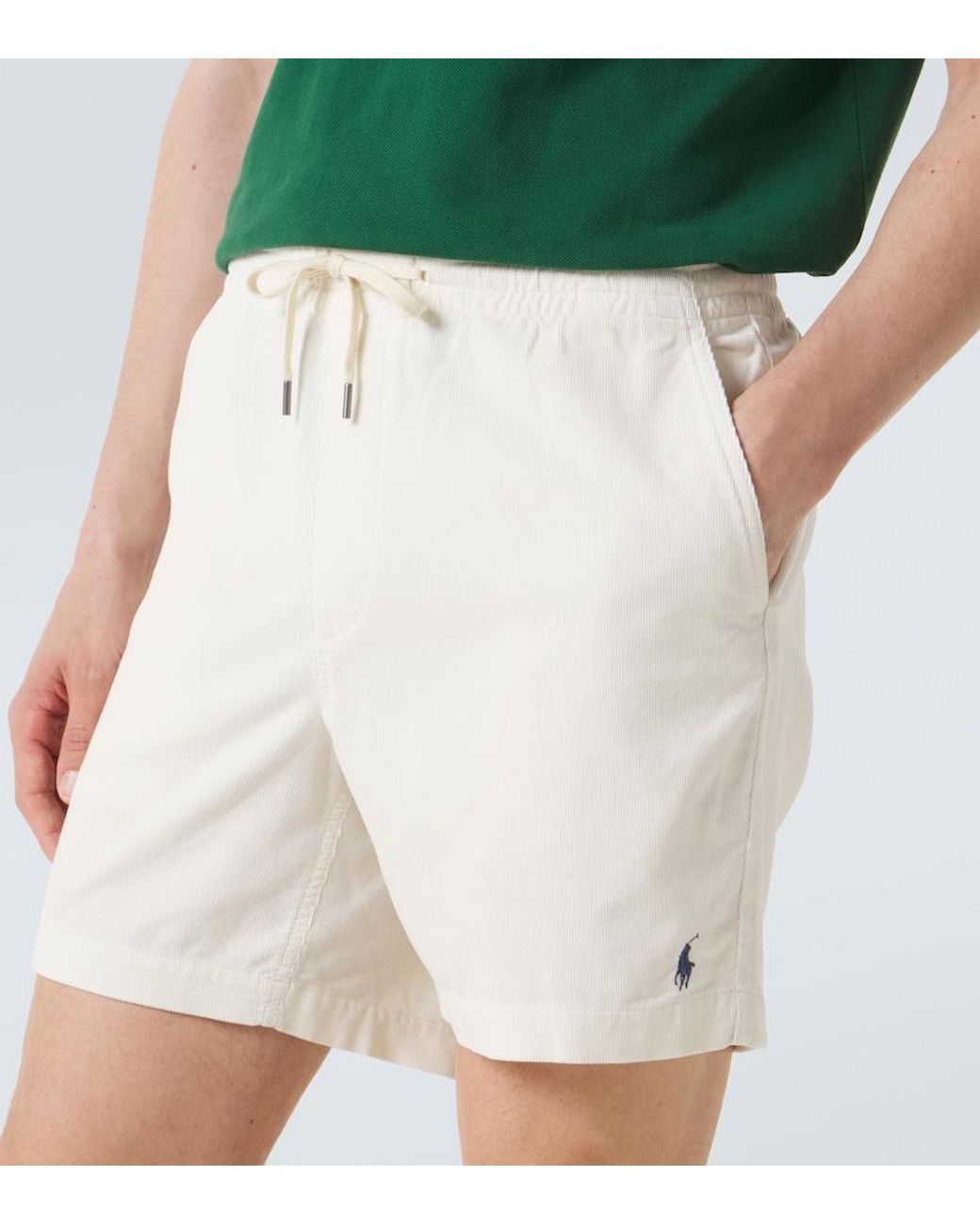 Polo Ralph Lauren White Cotton Shorts for men