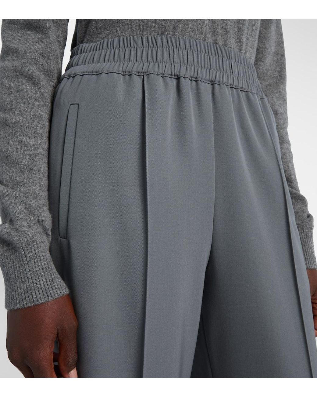 Dolce & Gabbana Gray Virgin Wool Gabardine Straight Pants