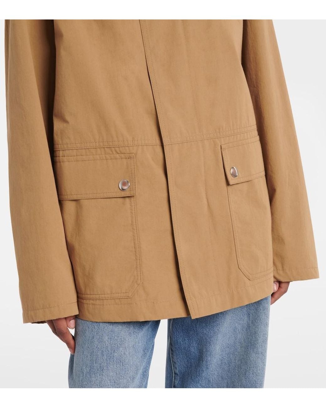 The Row Brown Frank Cotton Gabardine Jacket