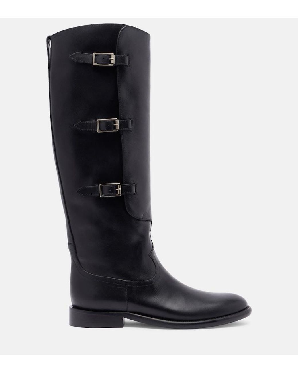 Paris Texas Black Montana Leather Knee-High Boots