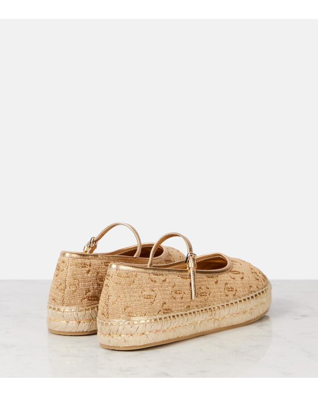 Jimmy Choo Natural Aciel Leather-Trimmed Espadrilles