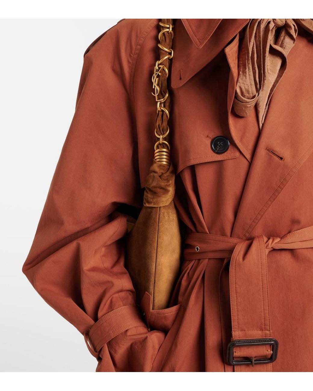 Saint Laurent Brown Amalia Suede Shoulder Bag